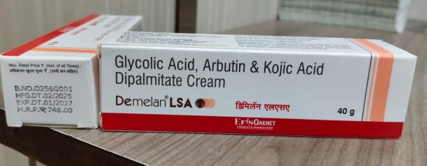 Demelan LSA Glycolic Acid, Arbutin & Kojic Acid Dipalmitate Cream – Advanced Skin Brightening & Pigmentation Removal Formula