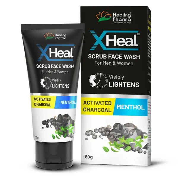 Xheal Activated Charcoal Scrub Face Wash for Men & Women