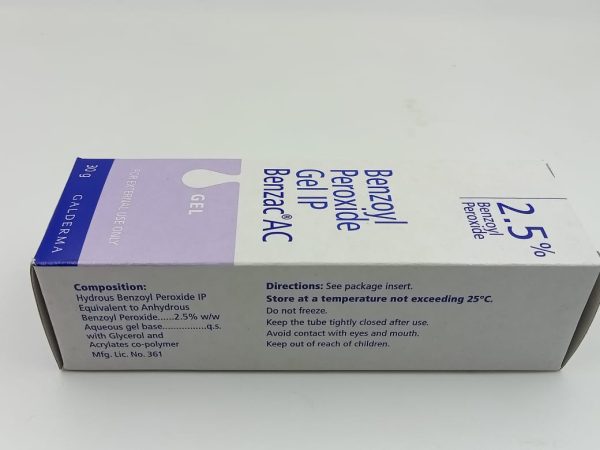 Benzac AC 2.5  Benzoyl Peroxide gel