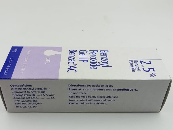Benzac AC 2.5  Benzoyl Peroxide gel